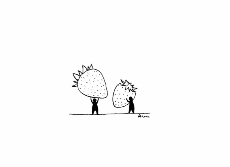 「いちごの絵」